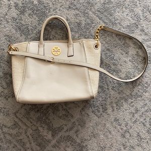 Tory Burch cream shoulder/crossbody large purse